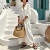 Women Summer Party Dress Maxi for Women, V-Neck Casual Oversized Boho Long Comfortable Daily Wear Dress, Sleeve Button Up Vacation Sundress