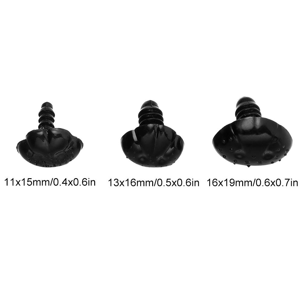 40Pcs Black Plastic Safety Noses For Teddy Bear Doll Animal Puppet Crafts Children DIY Doll toys Accessories Dog Puppy Nose
