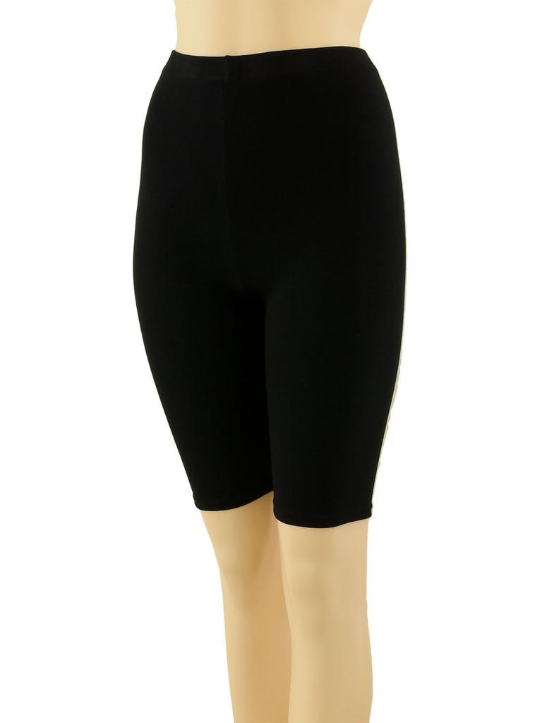 Caron Cotton Blend Stretch Half Made In Size M Women's Leggings, Length, Japan, Black, (SP11505)