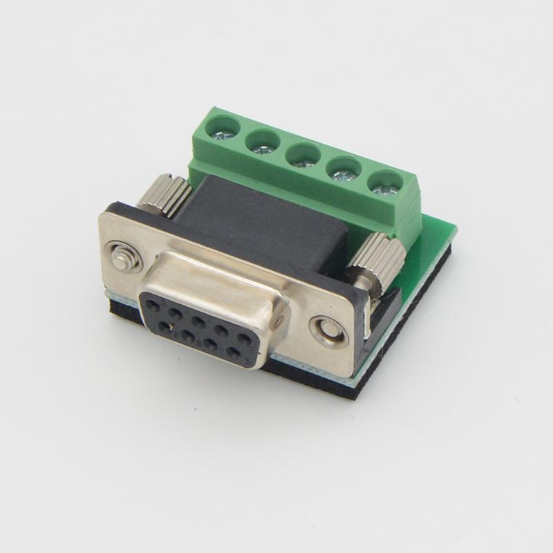 1Pcs 485 Terminal Terminal 232 Adapter 422 Female 5/6 DB9 Terminal with Fixed Column Connection Solder-free