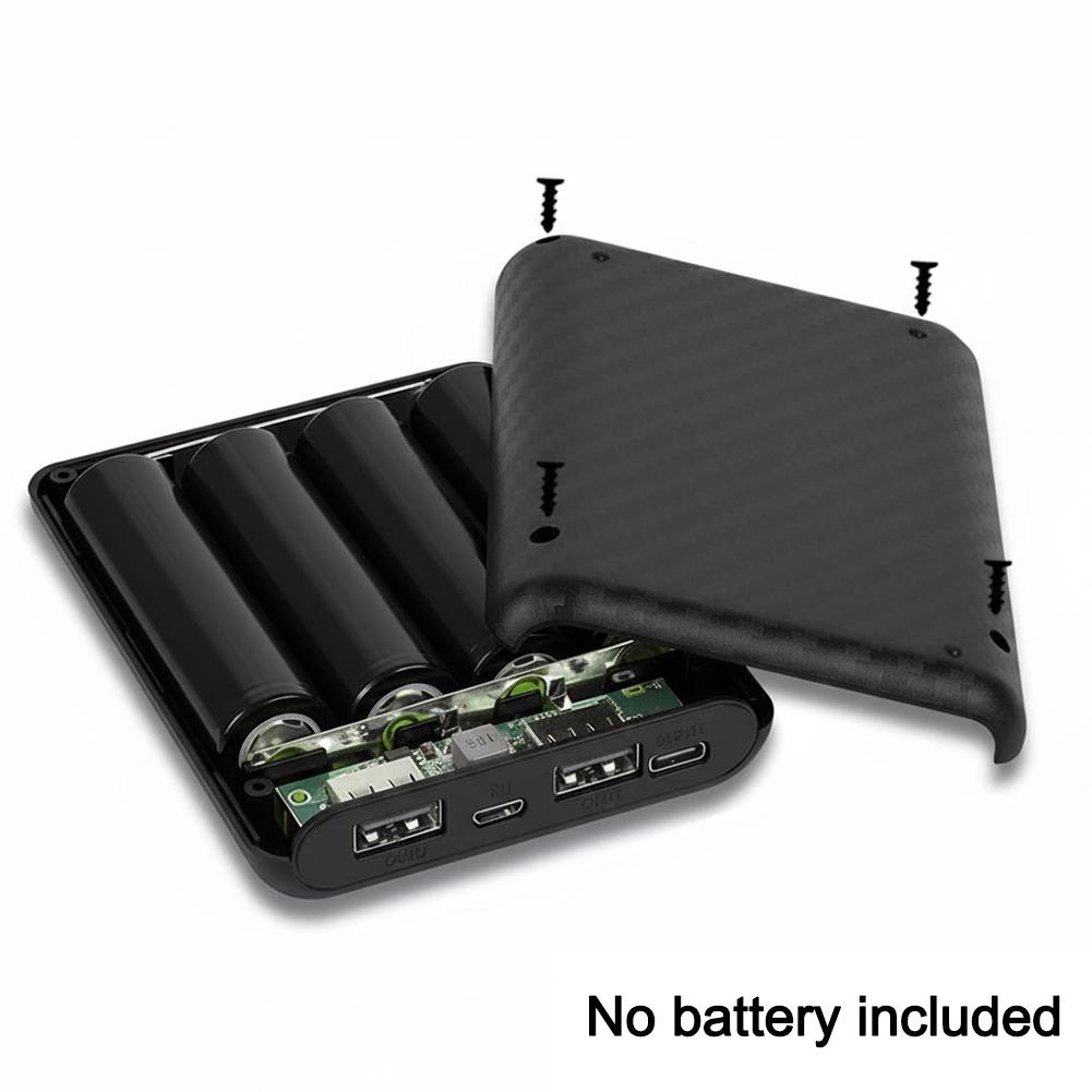 1pc 4 Slots Battery Box Charging Case Power Bank Charger Shell Power Supply Housing Power Tool