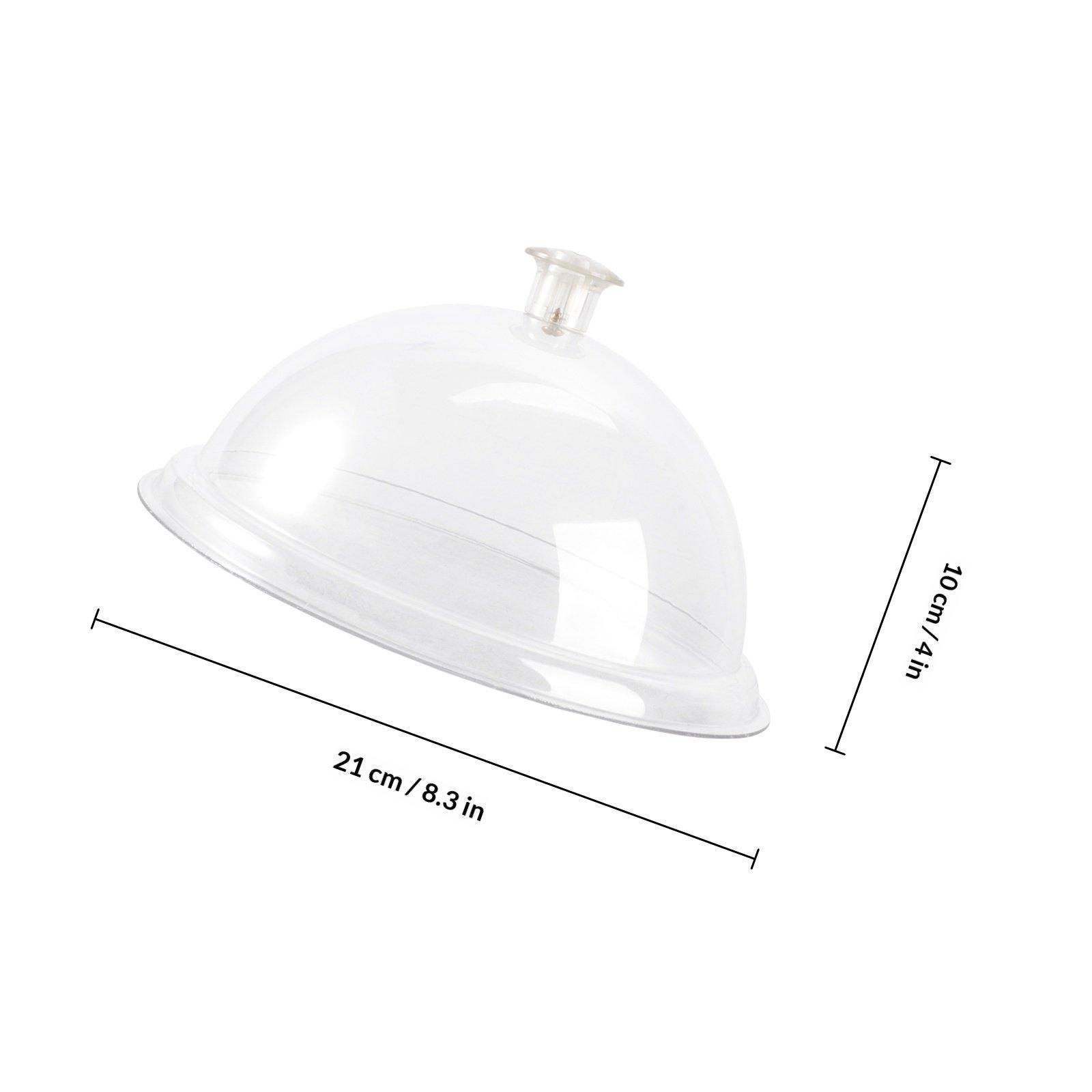 1Pcs Acrylic Food Cover 8-Inch 21Cm Round Transparent Heat Insulation Lid Dustproof for Home Restaurant Hotel Use Bacon Burger