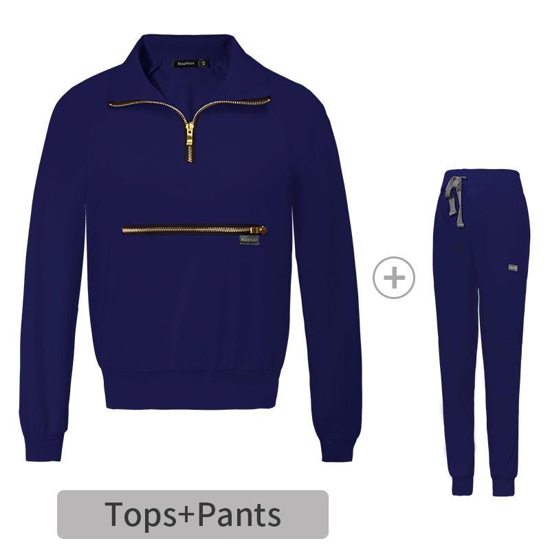 Veste d'hôpital Printemps Automne Pantalon de chirurgie Manches longues Survêtements Uniformes médicaux Ensemble de blouses pour femmes Accessoires pour infirmières Vêtements de travail de beauté