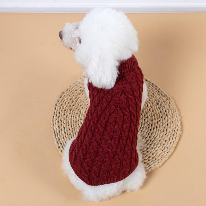 Dog Sweaters for Small Dogs Winter Warm Clothes Turtleneck Knitted Chihuahua For Sphinx Cat Dog Sweater ForYork Warm Dog Clothes