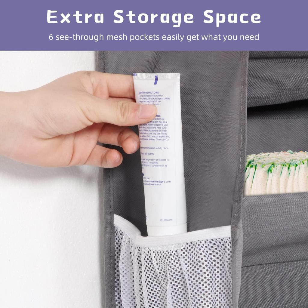 Over the Door Shoe Storage Organizer Hanging Fits 12 Pairs Shoes with 6 Mesh Pockets 6 Deep Large Pockets 50lbs Weight Capacity Behind the Door Shoe