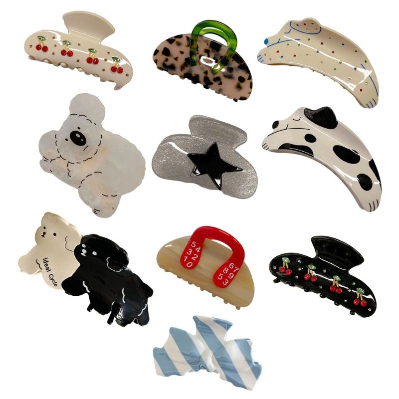 Trendy Acetate Hair Clip Strong Clasp For Long Hair Smooth Clip Lightweight Everyday Use