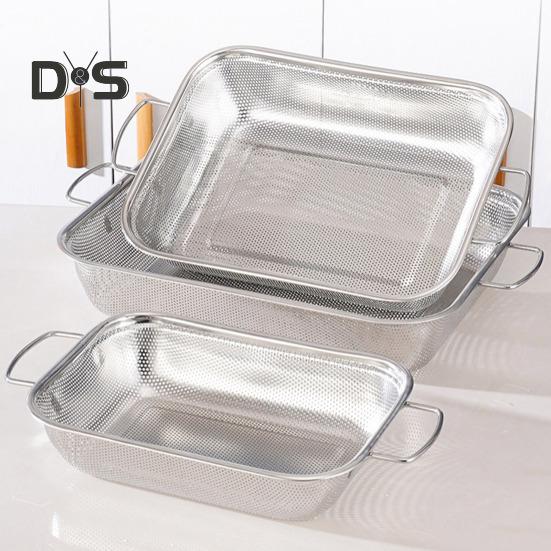 Drain Basket Pasta Strainer with Handle Large Capacity Rust-Resistant Dishwasher Safe Rice Noodle Filter Kitchen Colander