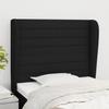 Vidaxl Wingback Headboard, Black, 103X23X118/128 Cm, Fabric