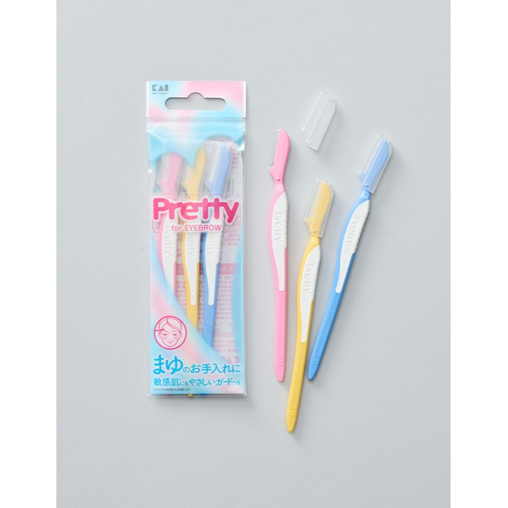 Kai Pretty Eyebrow Shaver  Eyebrow Knife   Pack Of 3