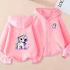 Girls Boy Leisure Sweatshirt Coat Children's Pretty Girl Pink Gift Charming Unicorn Cardigan Hoodies Kawaii Zipper Style