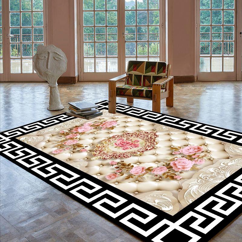 Luksusowy, nowoczesny styl, dywany do salonu, biały wystrój pokoju, duży dywanik do sypialni, antypoślizgowa, miękka, puszysta mata podłogowa na toaletkę
