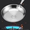 Titanium Frying Pan with Lid 26/28/30cm Non-stick Even-Heating Skillet Uncoated Fish Scale Hammer Pattern Kitchen Cookware