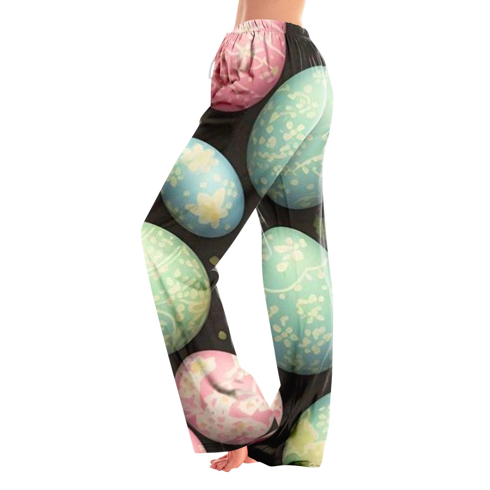 

Женские пижамные штаны, одежда для сна, повседневные брюки с эластичной резинкой на талии, удобные прямые свободные брюки для йоги XL чёрный