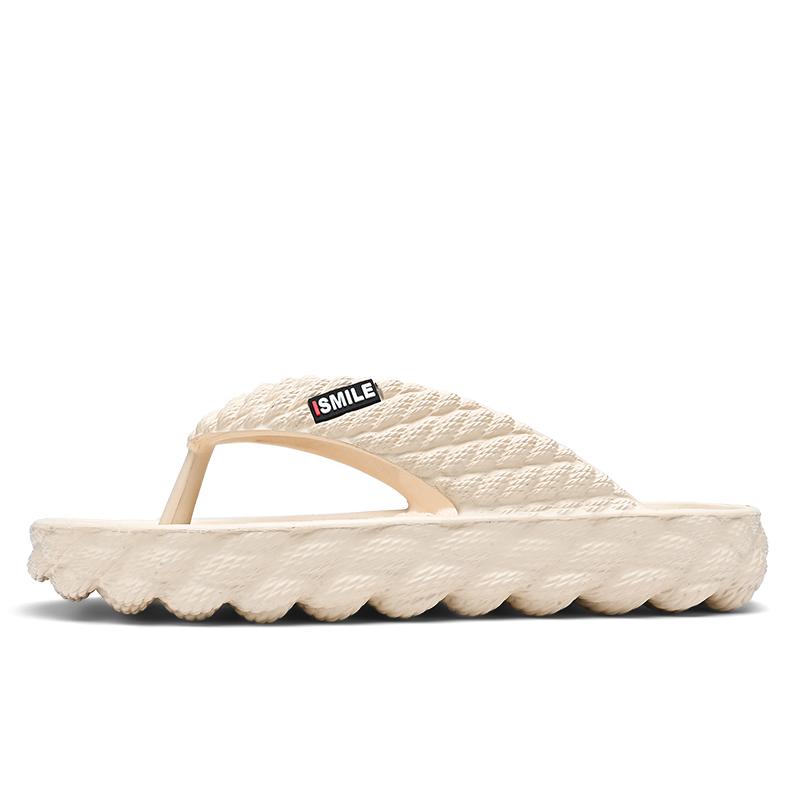 

36-45 Большие однотонные модные шлепанцы с мягкой подошвой Мужские тапочки Домашние повседневные тапочки 44-45 бежевый