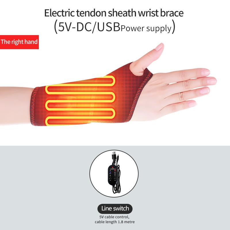 Portable Electric Wrist Massager Thermal Therapy For Arthritis Carpal Tunnel Relief 3 Vibration Kneading Modes Sprain Protection