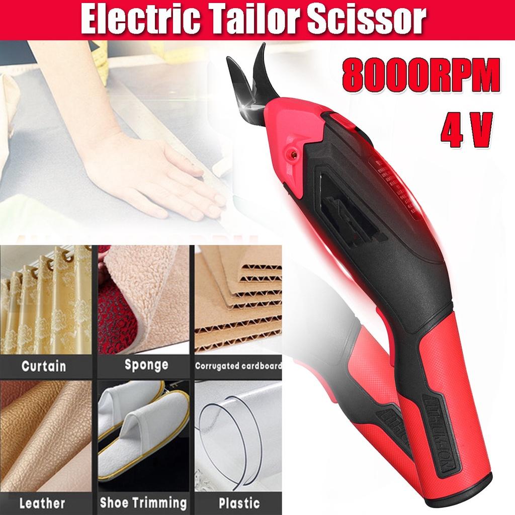 1500mAh Cordless Electric Scissors Multipurpose Fabric Leather Cloth Cutting Chargeable Fabric Sewing Handheld Scissors 110V-220V