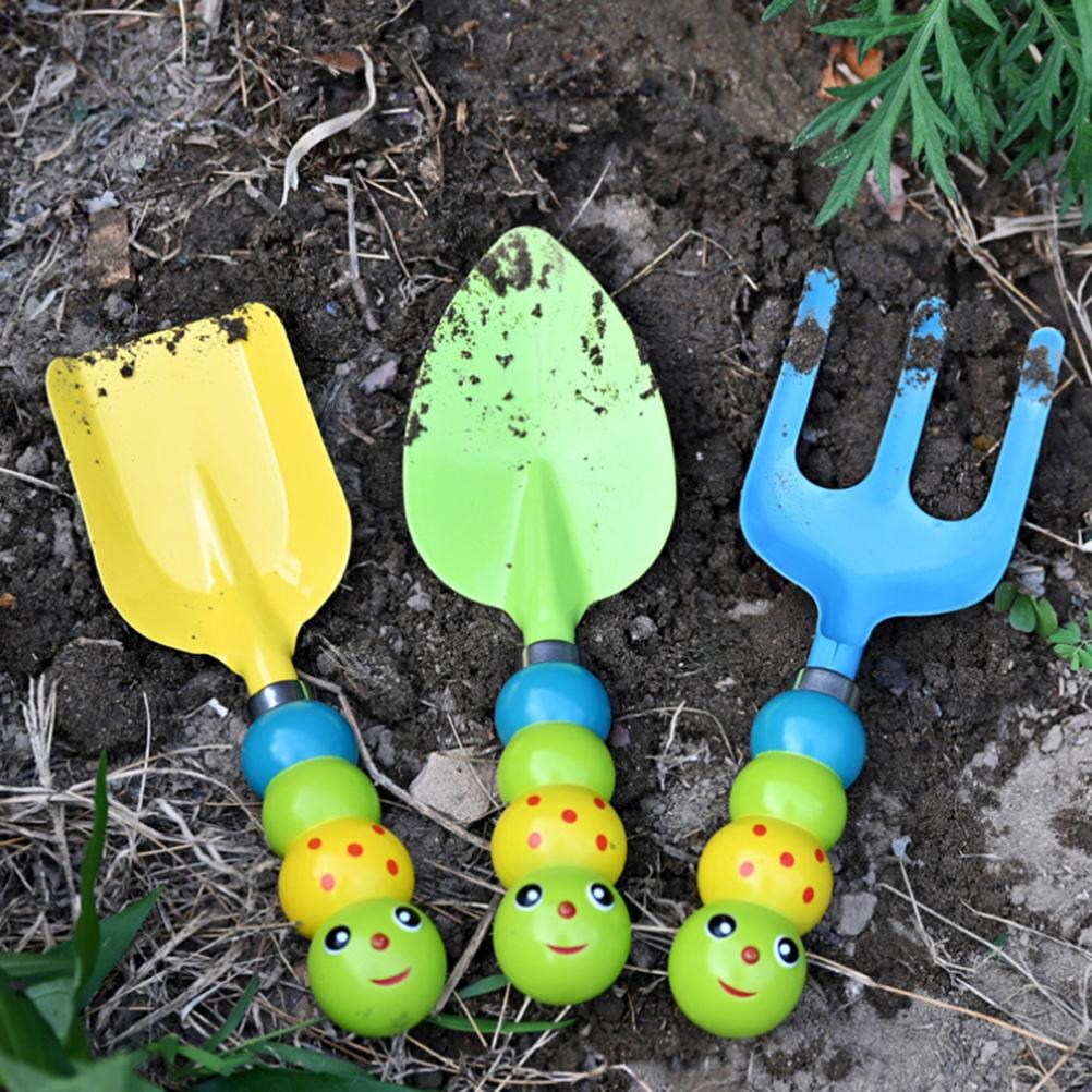 3 Pcs Garden Tool Set Children Gardening Toys Stainless Steel Garden Planting Tool Set for Children Kids Gift