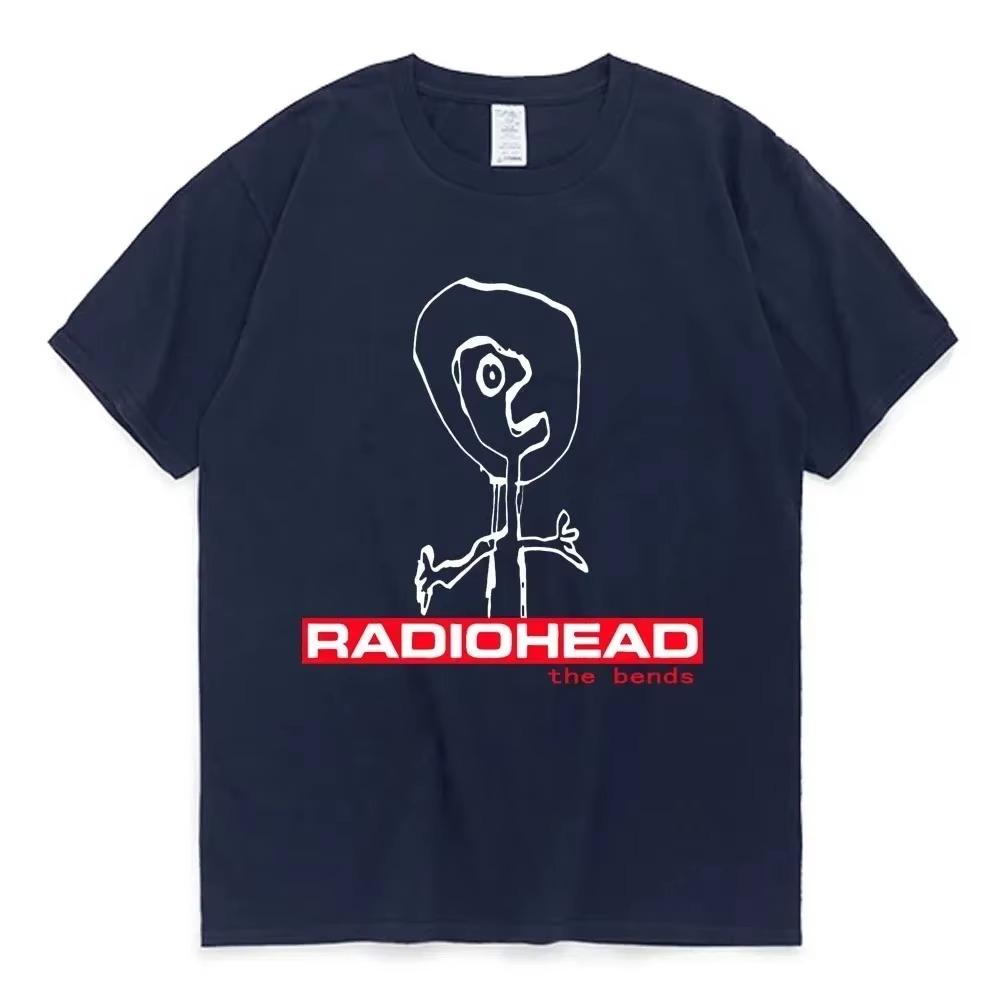 2024 Letní Radiohead The Bends Tričko Pánské Dámské Bavlněné Tričko Hip Hop Krátký Rukáv Tričko Oblečení Trička Topy Dárek Pro Fanoušky