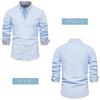 [Rakityo] shirt men's long sleeve spring fashionable tops casual shirt jacket simple open collar business Relaxing large size