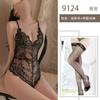 Sexy Lingerie One-piece Lace Temptation Hot Hollow Perspective Open File Free Onesie Women