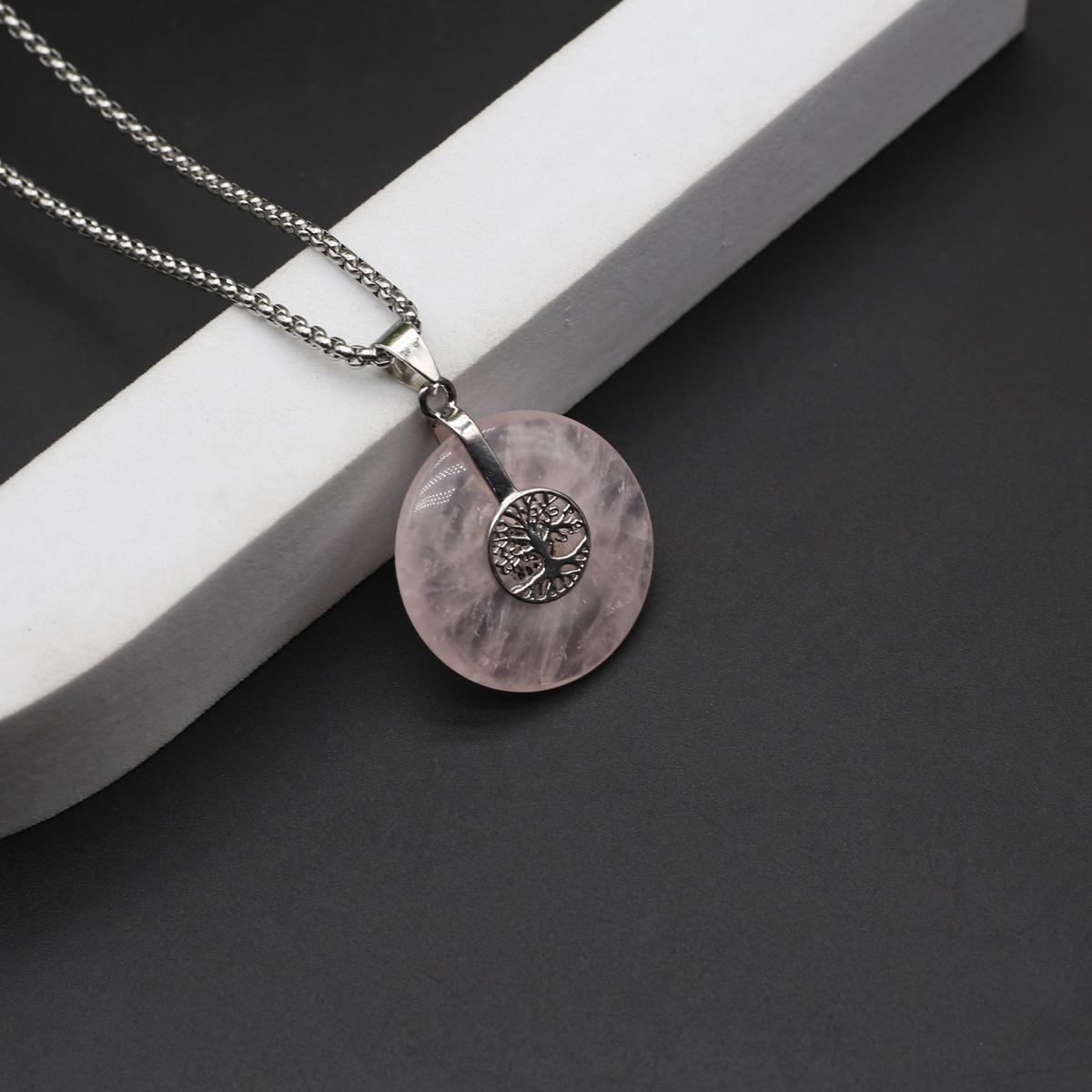 

Женское ожерелье из натурального камня с агатами/аметистом, ожерелье с бриллиантом, подвеска для женщин, цепочка для подарка на день рождения, 60 см 30x30mm