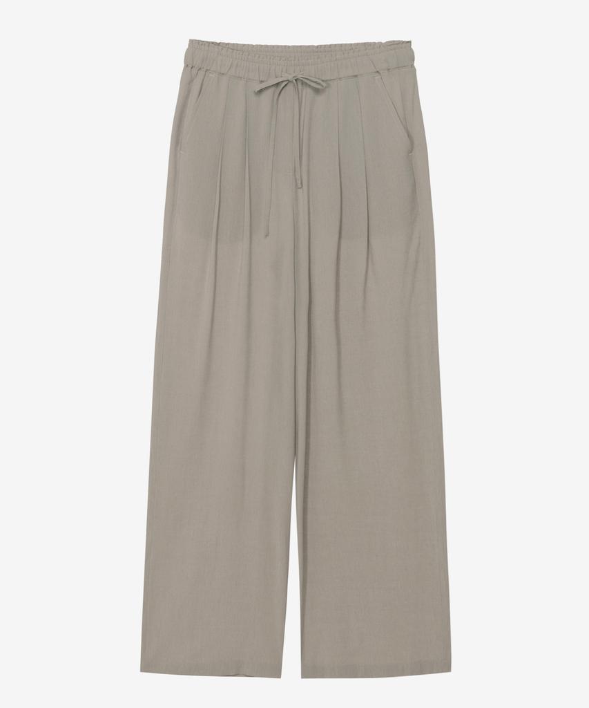 MIND BRIDGE WOMEN [W] Wide Linen-Like Full Elastic Waist Pants