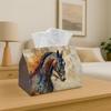 1pc Equestrian Artistic Vintage Tissue Holder | Versatile Napkin Dispenser, Ideal for Home, Gatherings, Vehicle Decor Horse Portrait Artwork - Ornamen