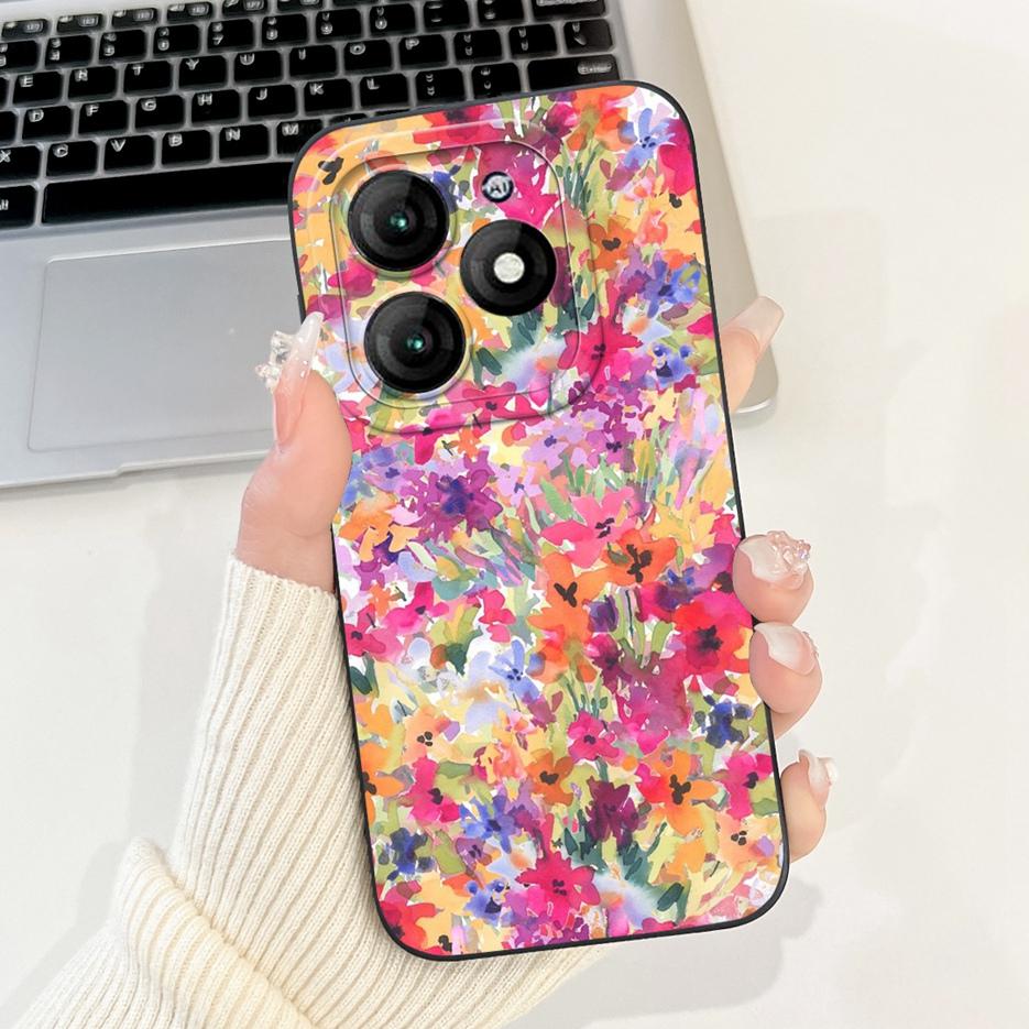 For Itel A70 Case A665L Cute Panda Cartoon Cover Soft Silicone Shockproof Phone Case Fopr Itel A70 A 70 ItelA70 Back Cover Shell
