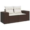 VidaXL Salon de jardin 8 pcs avec coussins marron résine tressée 3326764