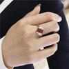 Russian Purple Gold Inlaid Redstone Simple Sweet Fashion Light Luxury Advanced Rose Gold Plated Adjustment Ring