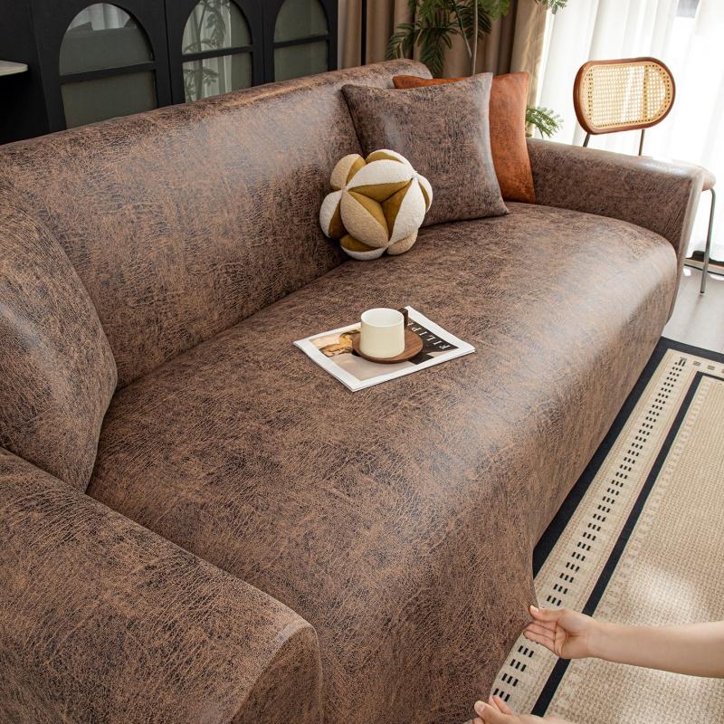 Waterproof Elastic Sofa Cover Adjustable Armchair Protector Corner L Shape Stretch Slipcovers Couch Covers 1/2/3/4/5 Seater