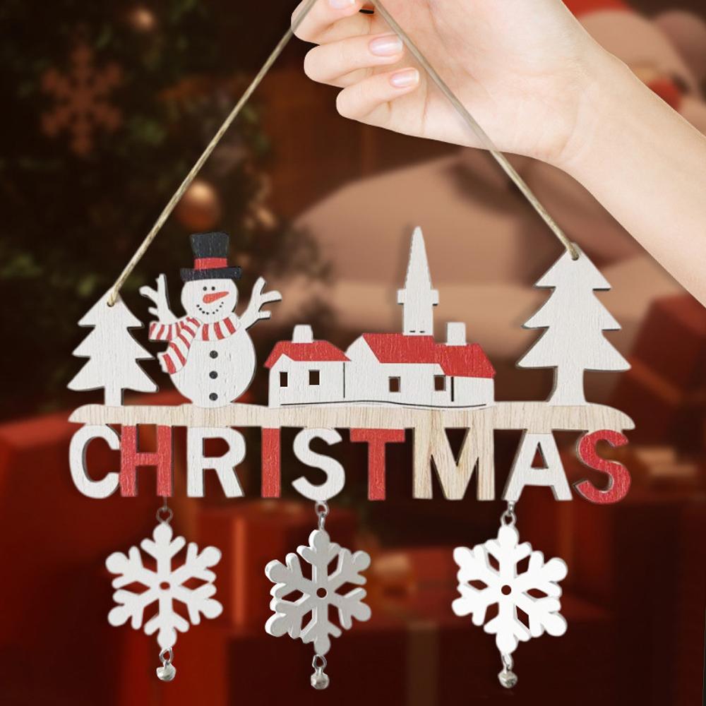 Dřevěné vánoční závěsné přívěsky Santa Claus Veselé Vánoce Dekorace pro domov Ozdoby na vánoční stromek 2024 Novoroční dárky