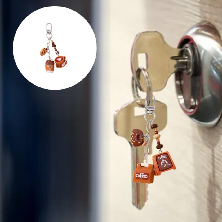 Unique Bread And Coffee Simulation Keychain Fashion Item For Personalize Styles