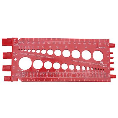 Nut Bolt Thread Gauge ABS Highly Accurate Portable Bolt Nut Identifier Gauge for Repairing