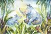 Photomural Rhinoceros Self-Adhesive Mural 90x60