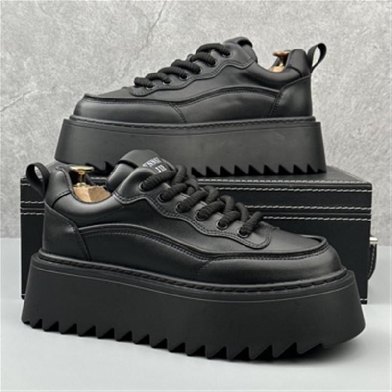 

Новое поступление, мужские кроссовки на платформе, дышащие, повседневные, для скейтбординга, роскошные, на толстой подошве, мужские кроссовки, Chaussure Homme 38 чёрный