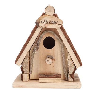 Outdoor Bird House Pine Wood Hanging Type Birdhouse Decoration for Garden Patio Courtyard Balcony