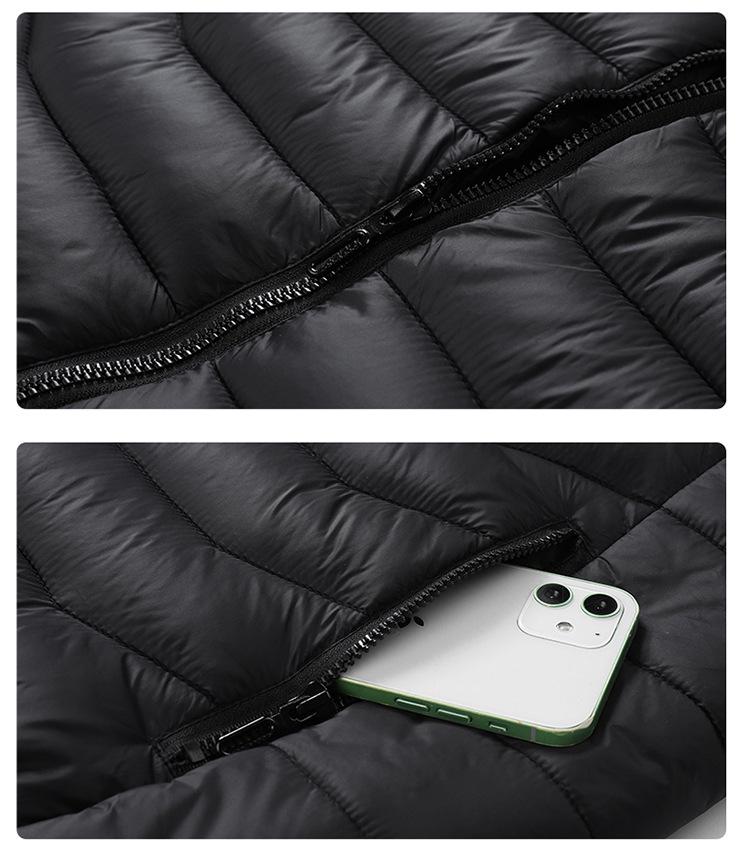 7.4V Heated Hooded Cotton Jacket with Four Controls and 25 Heating Zones for Outdoor Warmth