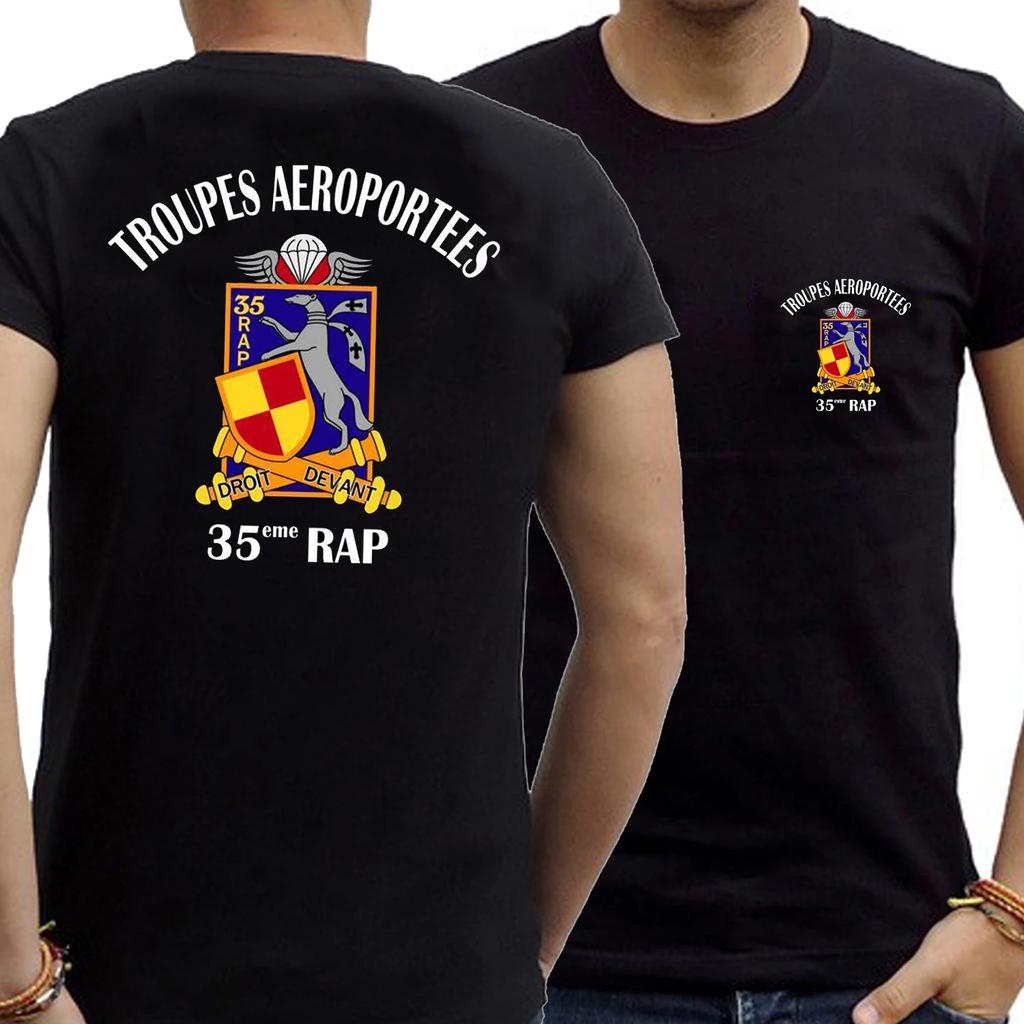 French Army 35eme RAP Paratrooper Artillery RegiUnisext TShirt Short Sleeve Casual 100 Cotton ONeck Summer Unisexs Tshirt