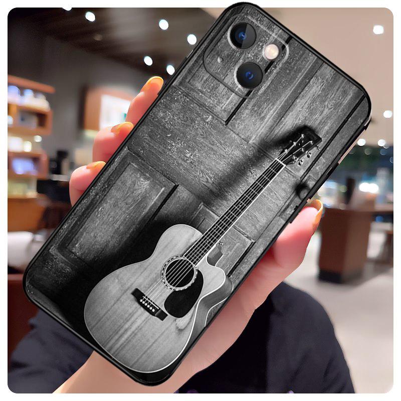 Guitar Music Art Case For iPhone 16 13 14 11 12 15 Pro Max X XR XS Max Plus 14 Plus Back Cover