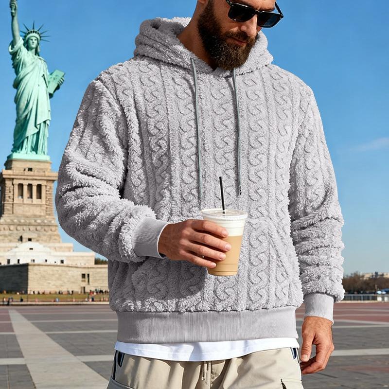 Herren S Lockerer Winter Vintage Warmer Kapuzenpullover Mit Taschen