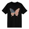 Adults Casual Daily Round Neck Independence Day Printed Short Sleeved T-shirt Letter Top