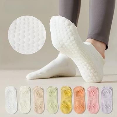 1pairs Mesh Breathable Yoga Socks Women Cotton Low Cut Short Gym Fitness Dance Sports Socks Professional Non-slip Floor Pilates Socks