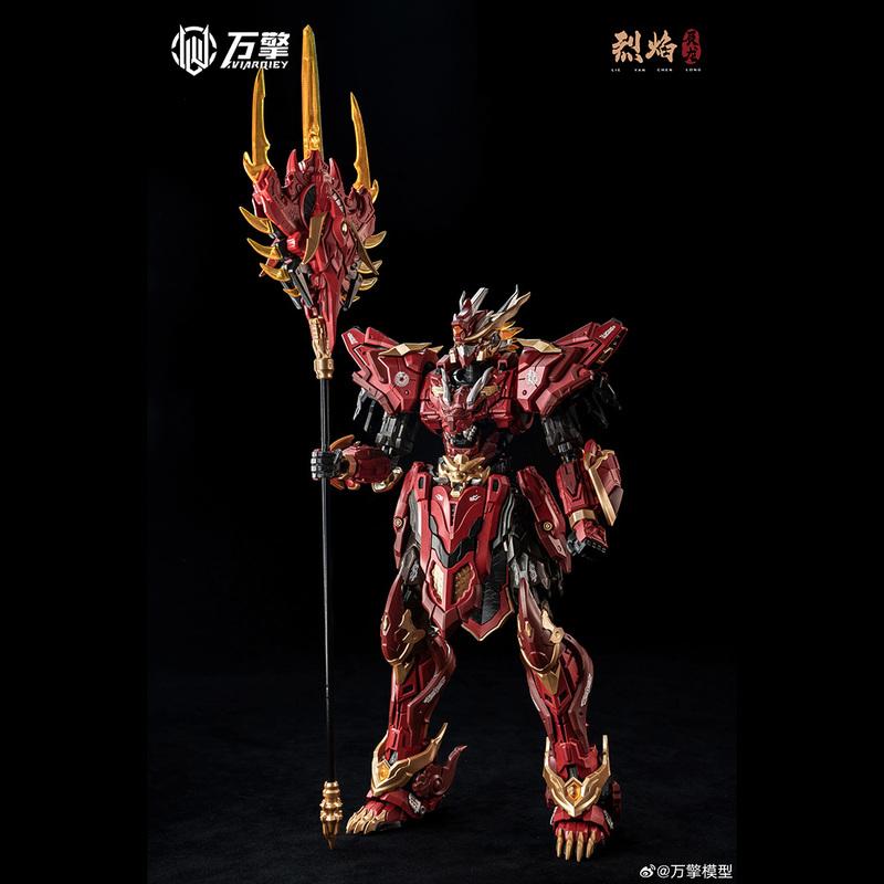 In StockWanqing Model Chinese Zodiac Mecha Blazing Chenlong Posable Assembly Model With Alloy Inner Frame Display Figurine Toy