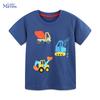 Little Maven Baby Boys 2026 Summer New Kids Clothes T Shirts Holiday Children's Clothing Cartoon Excavators Shirts 2-7 Years