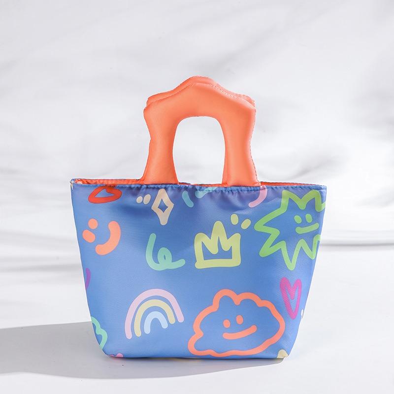 

Thickened Aluminium Foil Lunch Box Bag Workers Lunch Insulated Lunch Bag Students Meal Bag Commuter Handheld Cloud-Shaped Bag 20x20x15cm оранжевый
