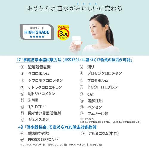 [.co.JP Exclusive] Genuine Cleansui Water Purifier, Jar-Type, Super High-Grade Replacement Cartridges (CPC5 X 3) Extra-Large Pack CPC5Z-AZ