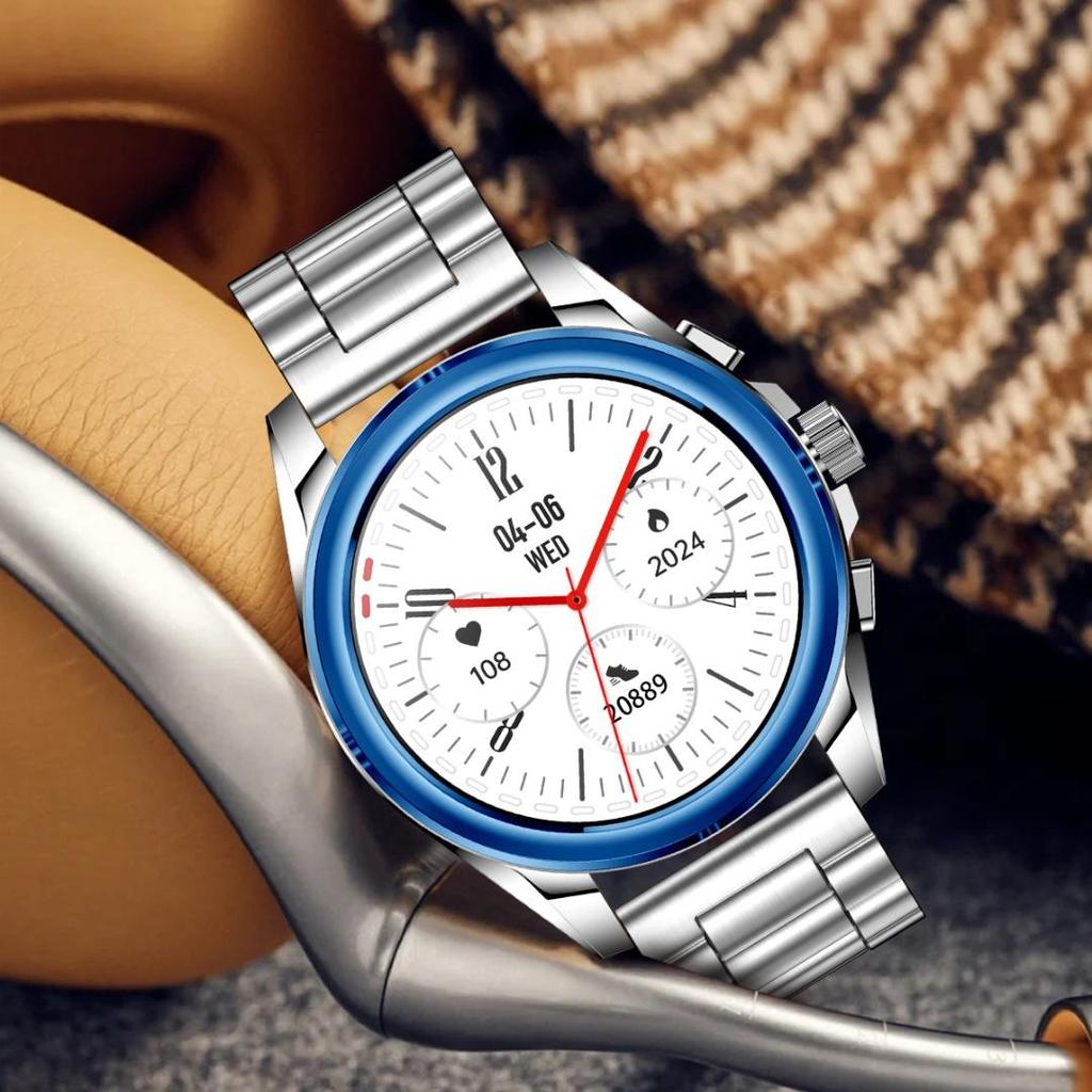 Rainbuvvy KC83 Bluetooth Call Smartwatch 1.43inch Ronde Scherm JL7013A6 Android 1ATM Waterdicht Horloge 450mAh Ondersteunt Meerdere Talen Hartslag