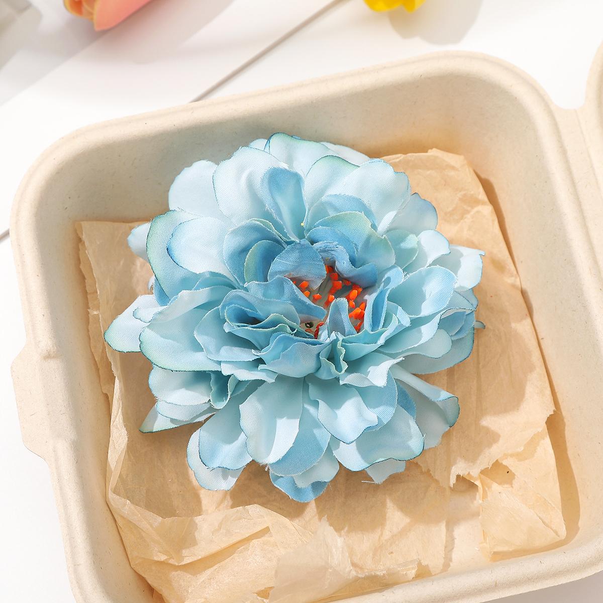 

AWAYTR Элегантная заколка-клипса для волос «Пион», искусственный цветок, заколки для волос, головной убор на День святого Валентина, аксессуары для волос для девочки, подарок на фестиваль