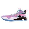 Li Ning Yu Shuai 15 Splicing Wear Resistant Non Slip Mid Top Basketball Shoes Men sneaker Light-Purple ABAR043-13